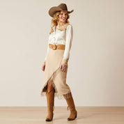 3965 Ariat Ladies Derby Fringe Skirt