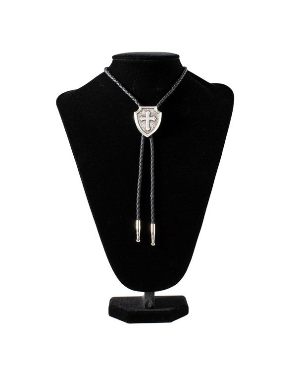 22406 Double S Engraved Cross Bolo