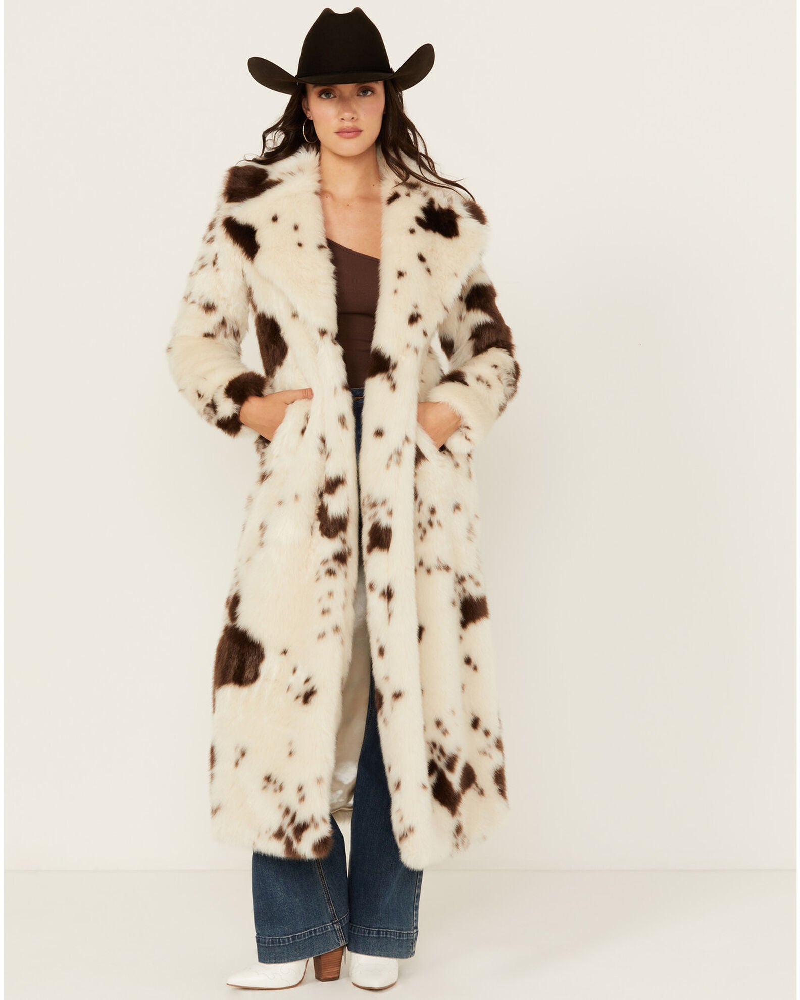 Cow fur coat hotsell