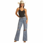 3998 Rock & Roll Ladies High Rise Flare Jeans