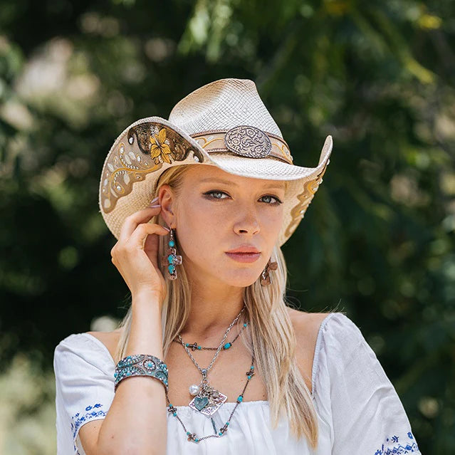 CA-1826 Stampede Women's Abigail Straw Hat