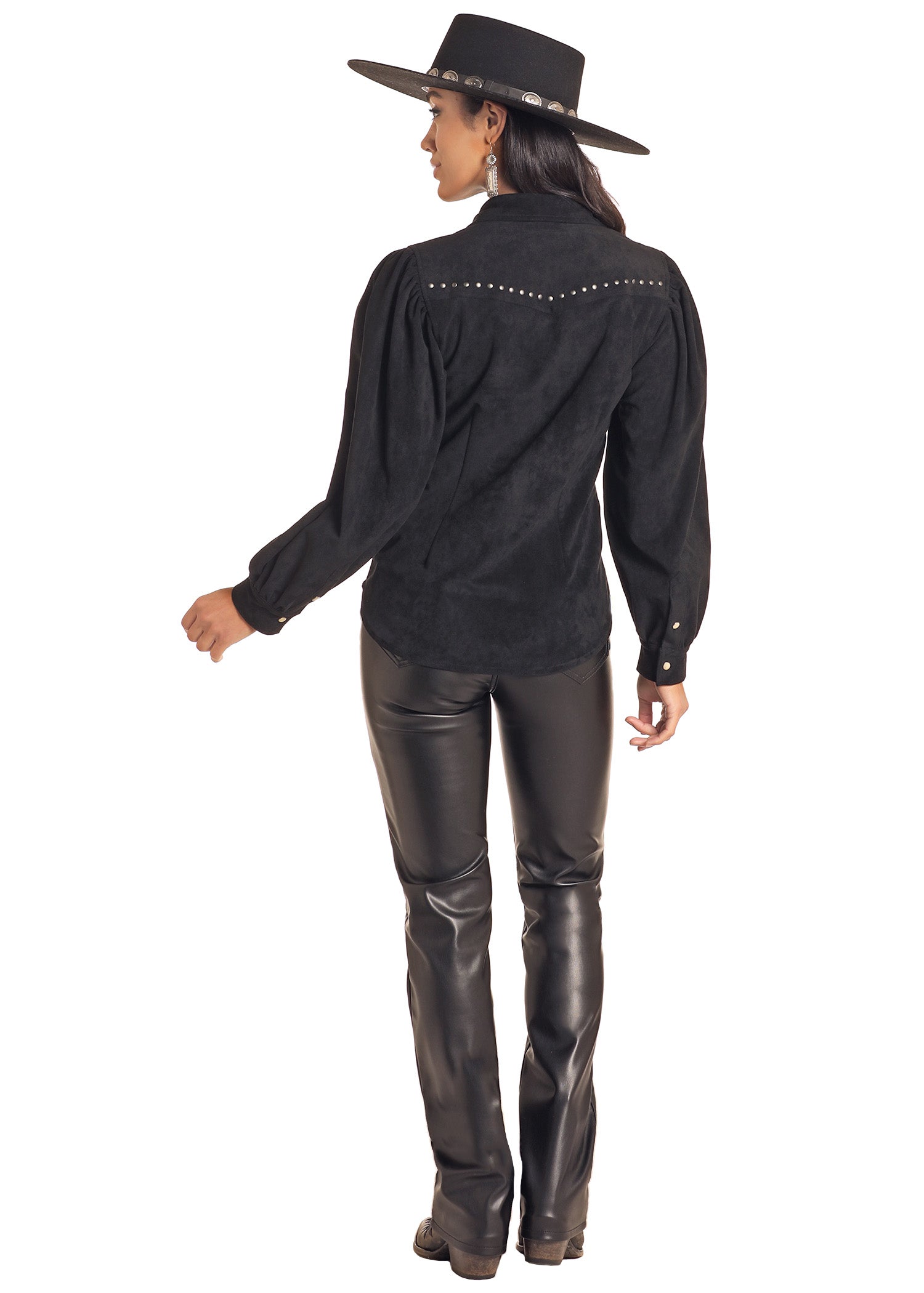 4678 Rock & Roll Ladies Microsuede Snap Shirt