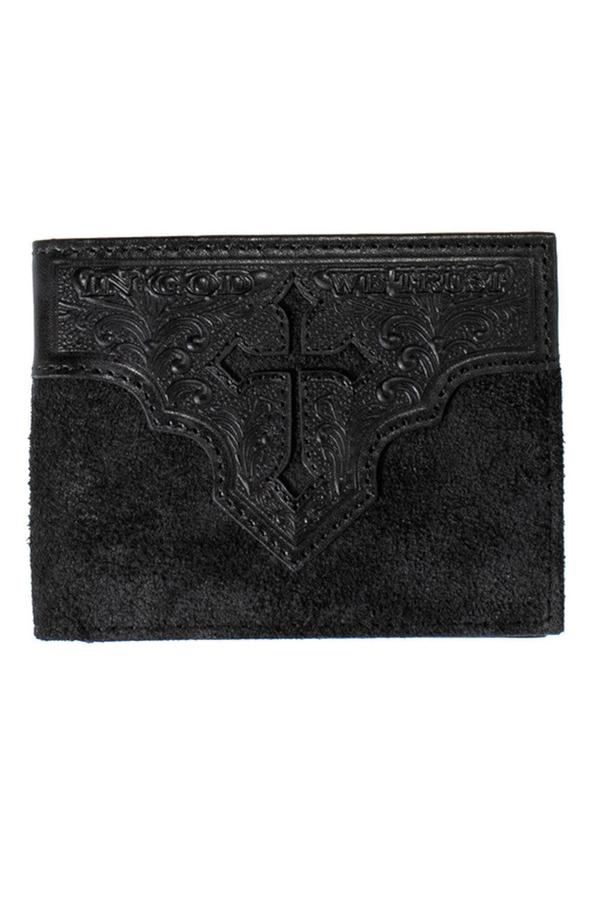 N5413701 Nocona Men's Cross Tooled Bifold Wallet