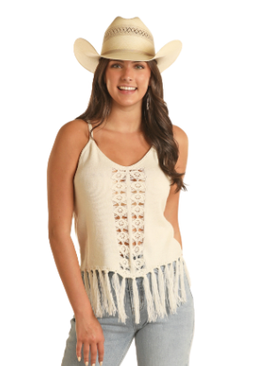 3894 Rock & Roll Ladies Fringed Tank