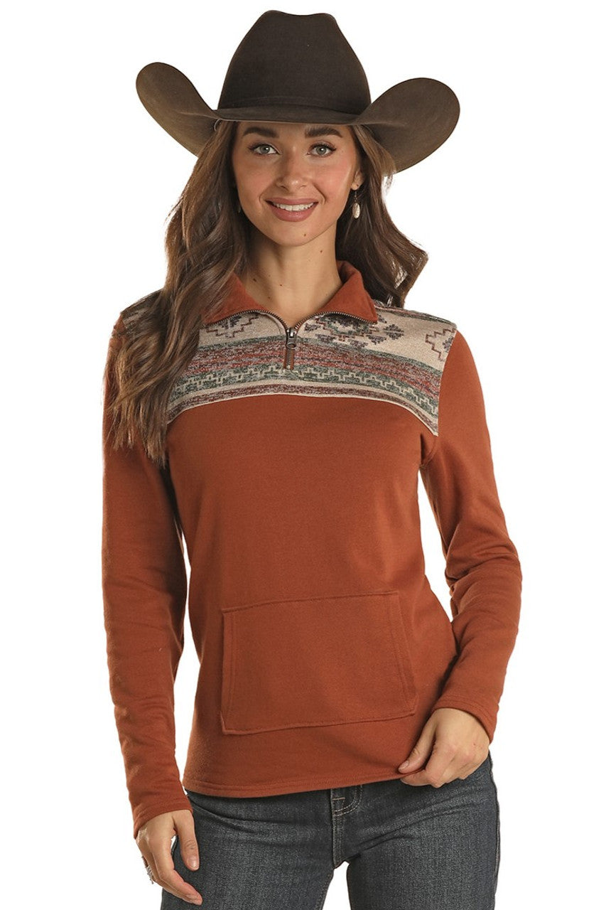 2287 Rock & Roll Women's Aztec Print Pullover