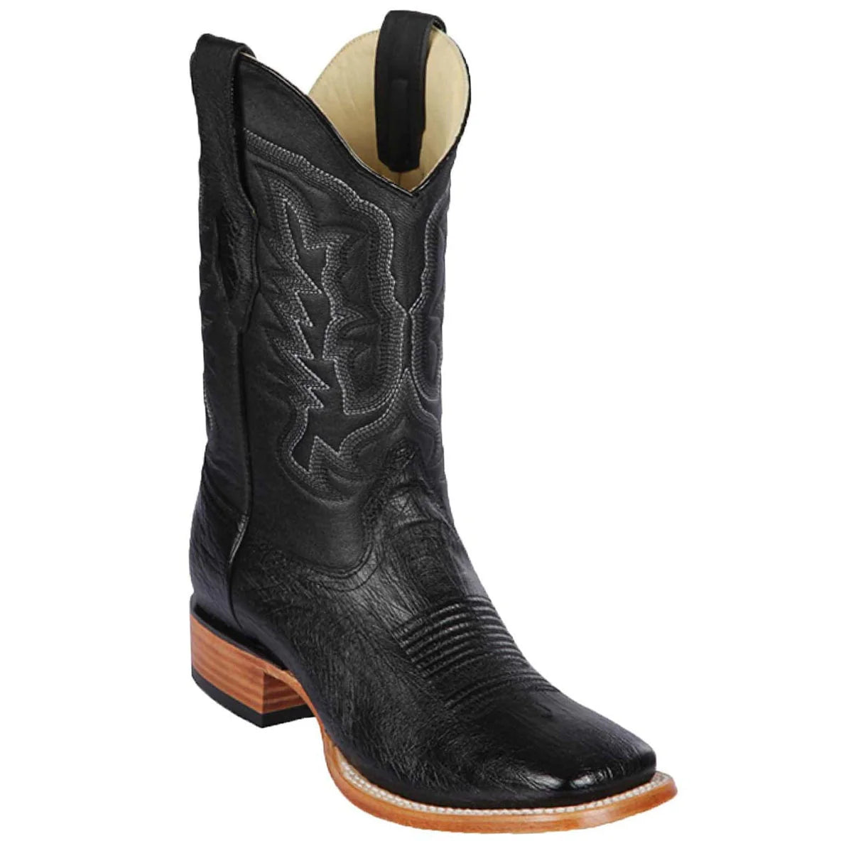 9705 Los Altos Men's Smooth Ostrich Wide Square Boots